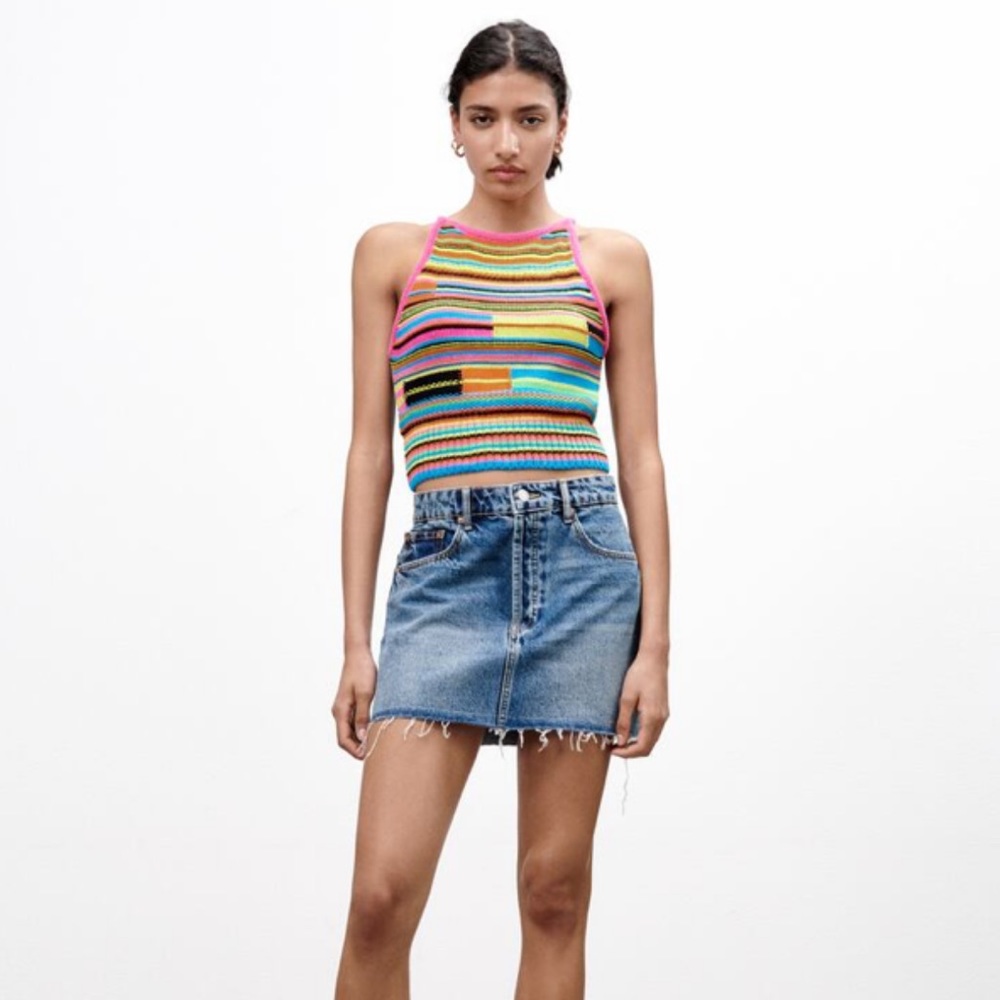 ZARA multicolored knit top - S